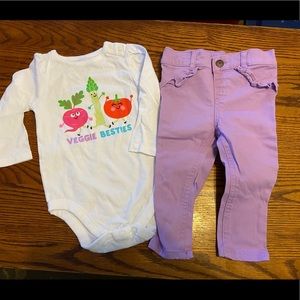 12 month Garanimals outfit.  Veggie friends
